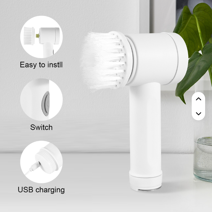 Multifunctional Rotating Electric Cleaning Brush for Kitchen, Tank, Shoes, Dishes