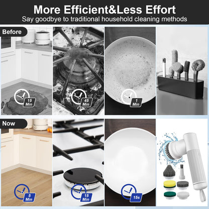 Multifunctional Rotating Electric Cleaning Brush for Kitchen, Tank, Shoes, Dishes