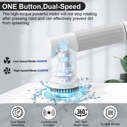 Multifunctional Rotating Electric Cleaning Brush for Kitchen, Tank, Shoes, Dishes